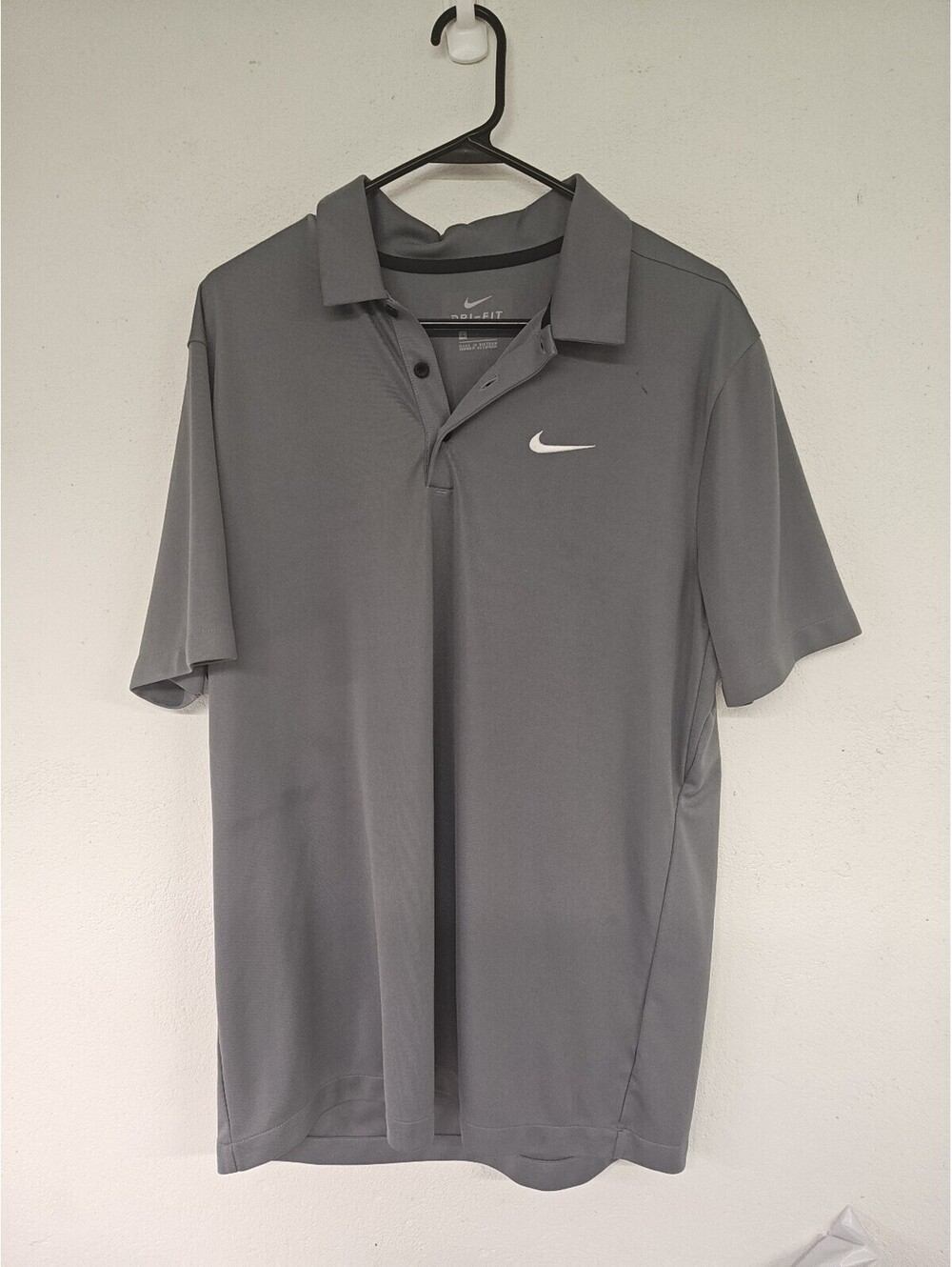 Nike Dri-FIT Gray Performance Golf Polo Men’s Large